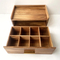 Caja de almacenamiento personalizada del juego de té de la caja del cajón de la caja de almacenamiento del café de madera del Acacia