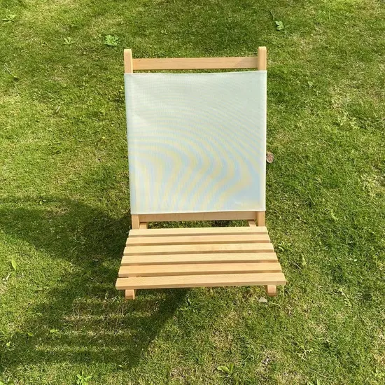 Silla relajante portátil plegable de madera de haya, silla de Camping para terraza, jardín, patio trasero y césped, hoguera (haya)