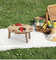 Mesa compacta portátil de madera maciza para acampar, mesa de picnic para vino con patas resistentes