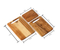 Juego de tablas de cortar de madera de 3 piezas, bloques de cortar de carnicero de madera de Acacia en blanco para cocina