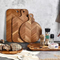 Tabla para cortar y servir de madera de acacia con diseño de espiga