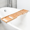 Estante extensible para bañera, bandeja para bañera, estante para bañera de bambú
