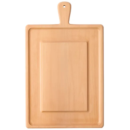 Tablero de embutidos de madera de haya con forma de paleta