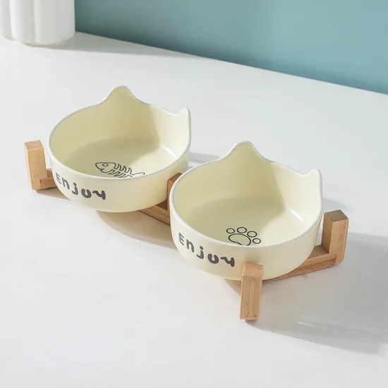 Cuenco de cerámica personalizado para gatos y perros, cuenco para beber y comida