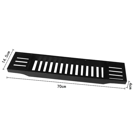 Tenedor de bambú de la tableta del estante de la lectura de la bandeja del carrito de la bañera del color negro