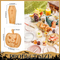 Platos de aperitivo de tablero de charcutería de bambú con forma de ataúd de dibujos animados decorativos de Halloween Howm