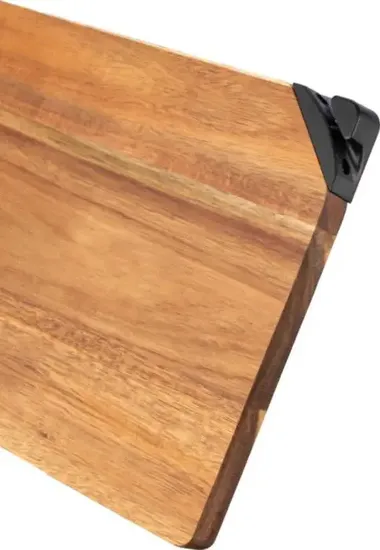 Tabla de cortar de acacia de la tabla de cortar de la cocina al por mayor de encargo de alta calidad con los sacapuntas