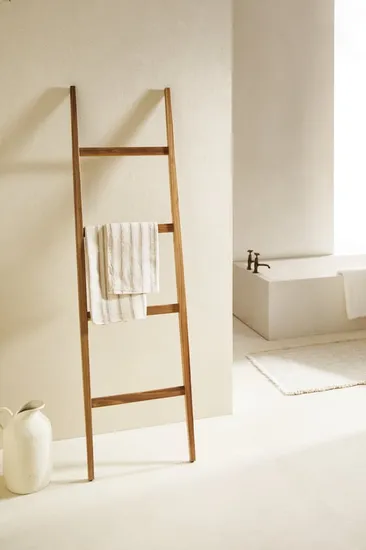 Toallero de madera de acacia Escalera para ropa de madera Escalera para toallas