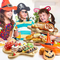 Plato para servir con forma de fantasma de Halloween, 2 uds., juego de tablero de charcutería de bambú para comida