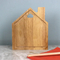 Tabla para servir de madera de acacia Houseshape, tabla para cortar frutas con orificio para colgar
