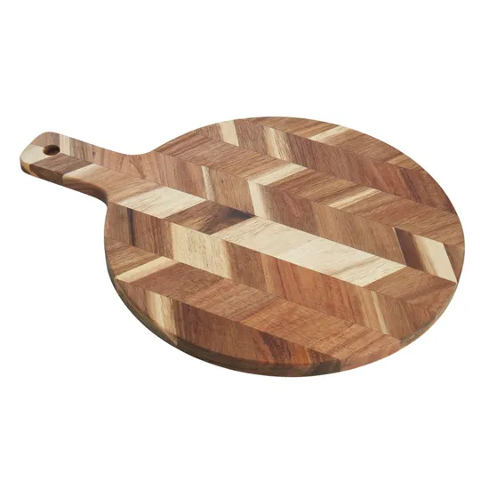 Tabla de cortar de madera de acacia en espiga