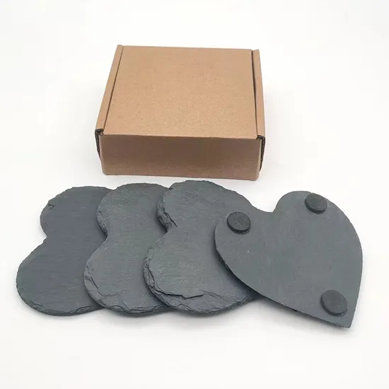 Posavasos de pizarra hexagonales resistentes al calor para café y té