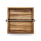 Servilletero de madera de acacia para decoración de mesa de cocina