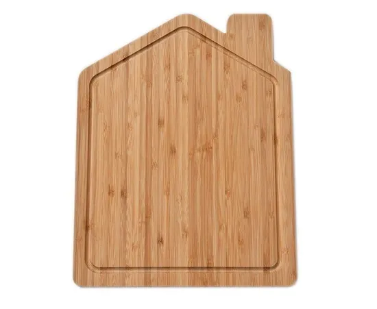 Tabla de cortar de bambú única con forma de casa, perfecta para regalar