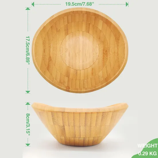 Ensaladeras de bambú domésticas espesadas Cuencos de ramen