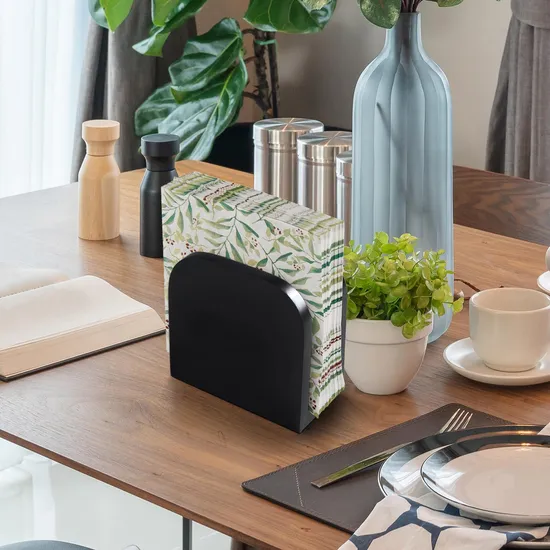 Servilleteros de madera negros para cocina