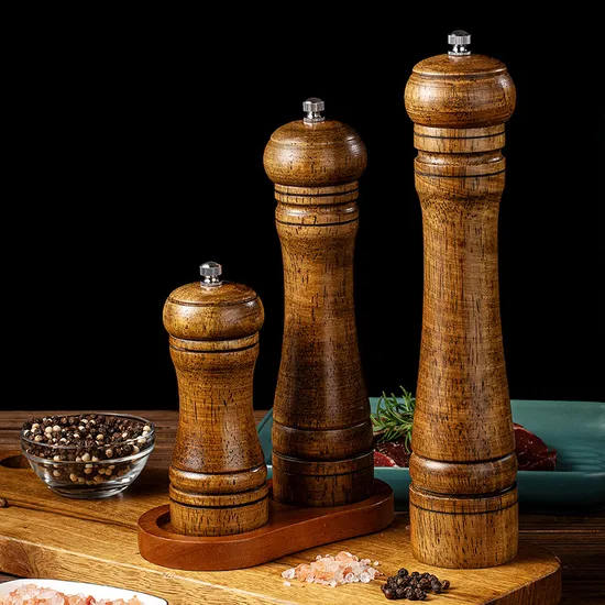 Manual durable 5 - 8 - 10 - amoladora de madera de goma del condimento de la pimienta de la pulgada