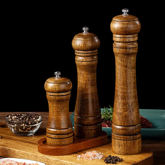 Manual durable 5 - 8 - 10 - amoladora de madera de goma del condimento de la pimienta de la pulgada