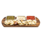 Bandeja/platos grandes de madera de acacia para servir con 3 platos cuadrados de cerámica para servir