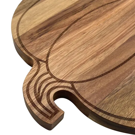 Tabla de cortar de madera de Acacia con forma de calabaza, tabla de servir para cocina