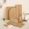 Bandeja decorativa de madera para servir pan, tabla para cortar con ranura