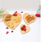 'Amor' Platos de bambú en forma de corazón Bandeja de servicio de bambú para regalo