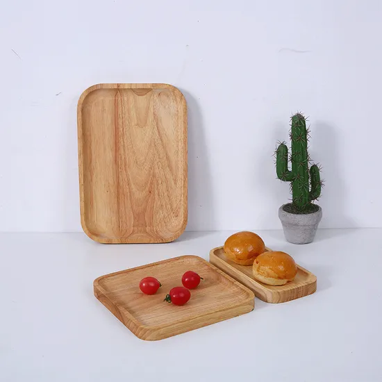 Fabricación de bandeja/placa de comida de madera de haya de forma ovalada y redonda para el hogar