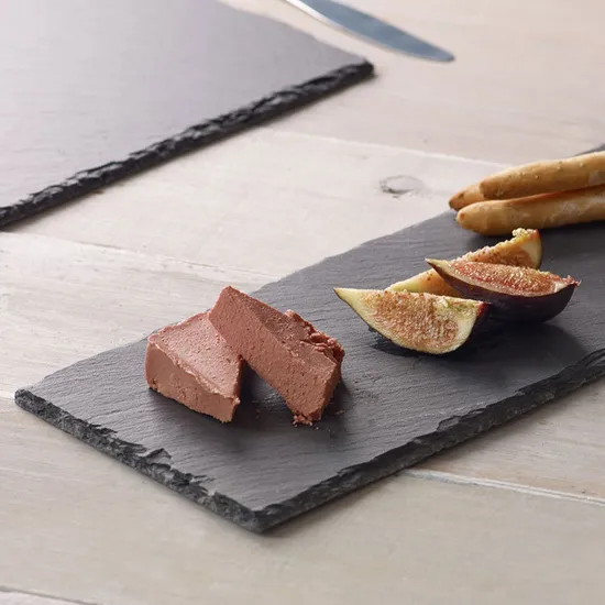 Tabla de cortar queso de pizarra rectangular para restaurante