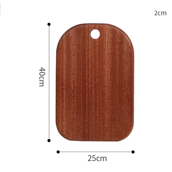 Productos de cocina Juego de 3 tablas de cortar de madera de ébano con orificio para colgar