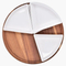 Plato giratorio de madera de Acacia, bandeja para servir Lazy Susan para mesa con varios platos de porcelana