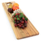 Tablero de charcutería de madera con forma de paleta larga para eventos