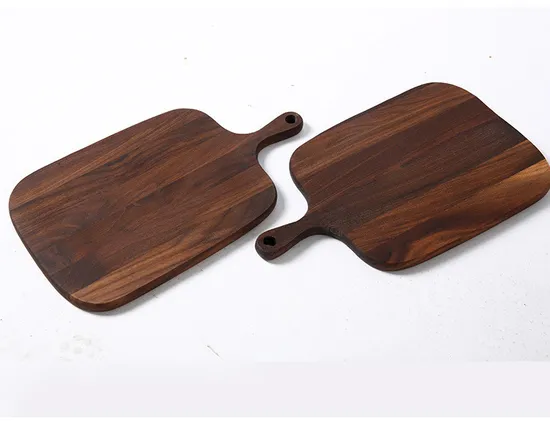 Tablero de charcutería de madera de nogal de venta caliente con mango