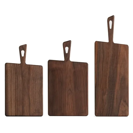 Tabla de cortar de madera de nogal con forma personalizada