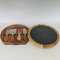 Tabla rectangular de bambú para embutidos y quesos con juego de 2 cuchillos