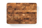 Bloque de carnicero de madera de la tabla de cortar del acacia del grano del extremo grueso de la forma del rectángulo