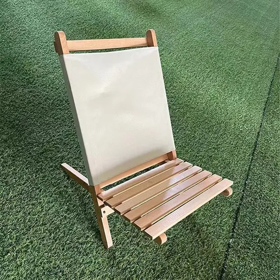 Silla relajante portátil plegable de madera de haya, silla de Camping para terraza, jardín, patio trasero y césped, hoguera (haya)