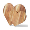 Tabla de cortar de madera de acacia con forma de corazón, juego de 2