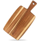 Tabla de madera para servir queso de acacia con forma de paleta con mango