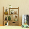 Estante de mesa extensible de madera maciza multicapa, estante vintage, ventana salediza, soporte de flores para oficina