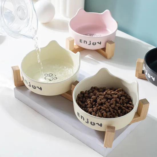 Cuenco de cerámica personalizado para gatos y perros, cuenco para beber y comida