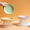 Cuencos de cerámica multicolores para gatos con plato de comida para mascotas con soporte de metal
