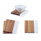 Juego de posavasos redondos de mármol y acacia apilables para cocinas y bares minimalistas
