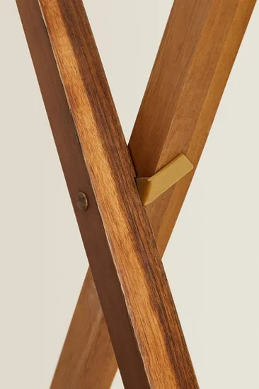 Toallero plegable de madera de Acacia para baño, estante de secado, estantes colgantes de madera