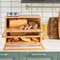 Caja de pan para encimera de cocina, contenedor de almacenamiento de pan y alimentos de gran capacidad de 2 niveles