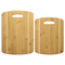 Juego de tablas de cortar de bambú premium de 2 piezas para entusiastas de la cocina
