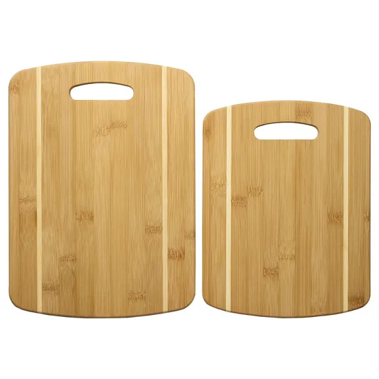 Juego de tablas de cortar de bambú premium de 2 piezas para entusiastas de la cocina