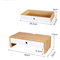 Soporte vertical de bambú para monitor, soporte vertical para ordenador portátil, para apartamentos, oficina, uso doméstico