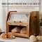 Caja de pan de madera de Acacia doble grande, contenedor de almacenamiento para cocina