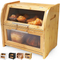Caja de almacenamiento de pan de bambú, lata de almacenamiento de pan, contenedor de pan