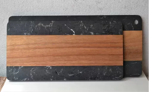 Tabla de cortar de mármol Tabla de cortar de madera para pan y fruta